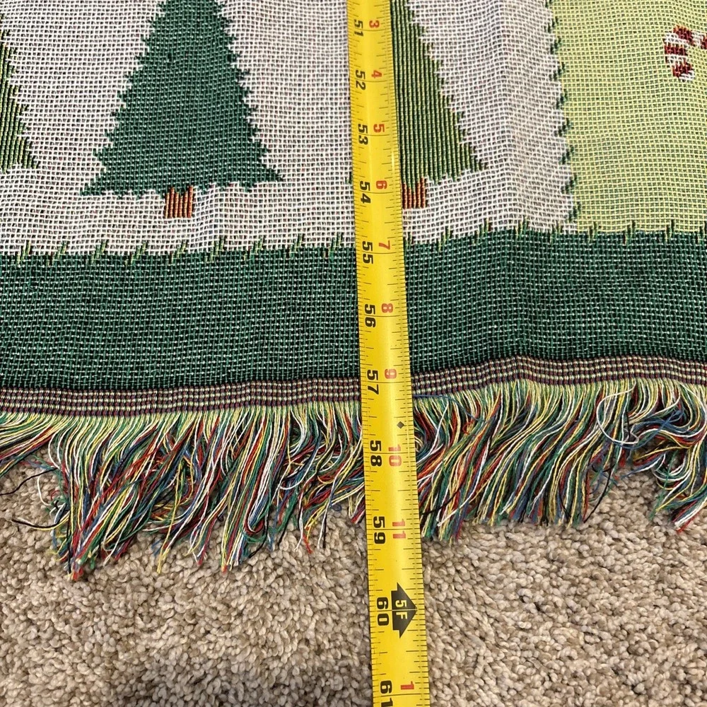 Martha Stewart‎ Everyday Christmas Tapestry light-weight Throw Blanket 59x50